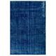 Vintage Hand-Knotted Shabby Chic Style Turkish Wool Area Rug Overdyed in Blue