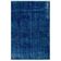 Tapis en laine turc vintage fait à la main de style shabby chic, teint en bleu.