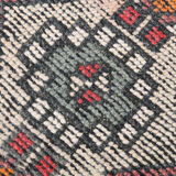 Coral red vintage rug 91x45cm