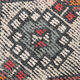 Coral red vintage rug 91x45cm
