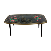 Table basse vintage motif floral