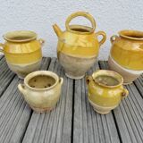 Glazed yellow terracotta jar, south-west of France.