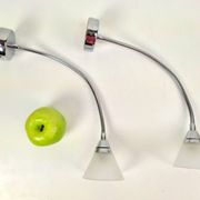 Postmodern Flexible Gooseneck Wall Light from Alva-Line, Italy, 1970s, Set of 2