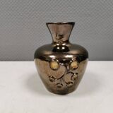 Ceramic vase with metal glaze from Frank ceramics Denmark 1970-80s.