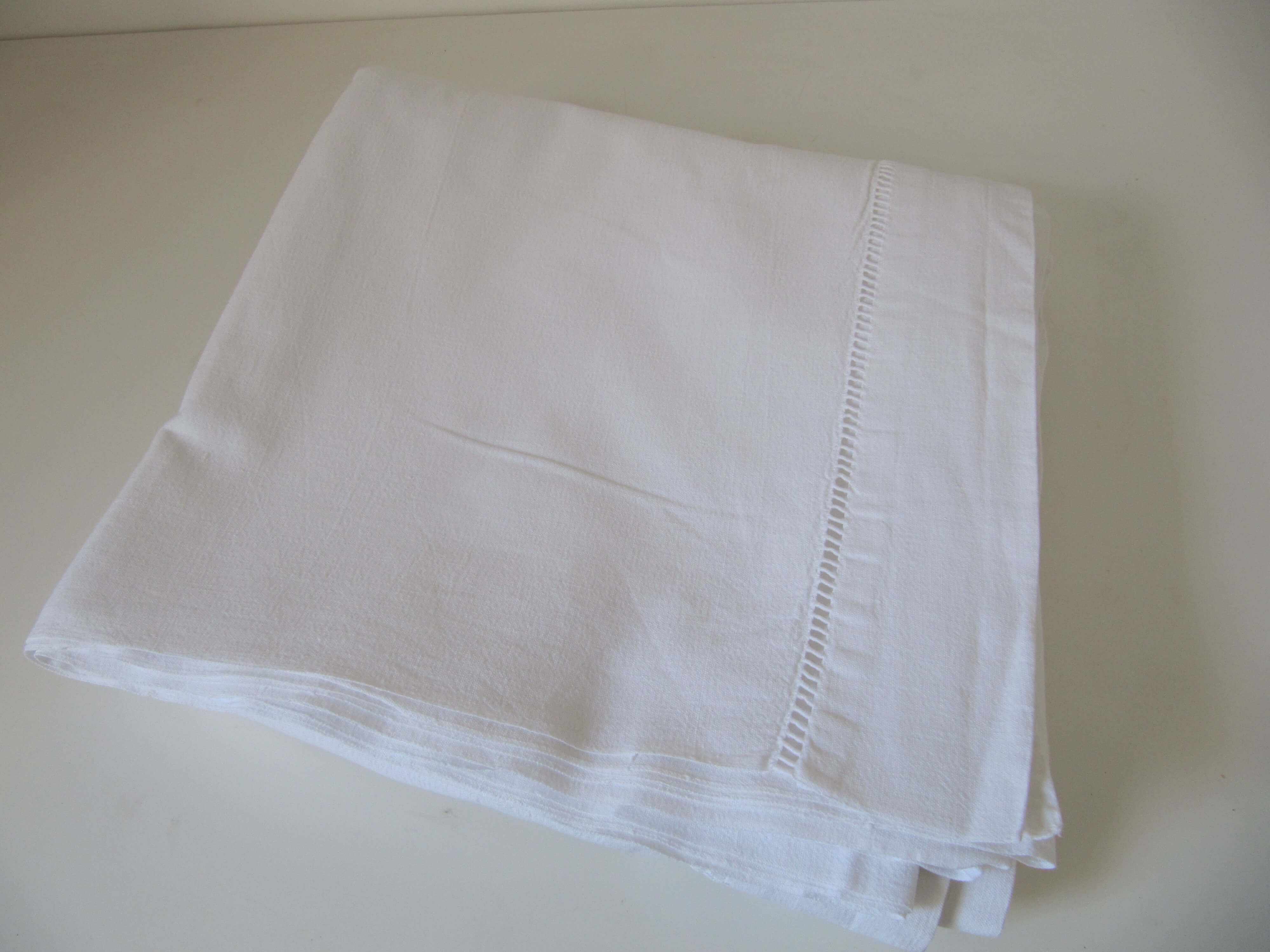 Old white cotton sheet