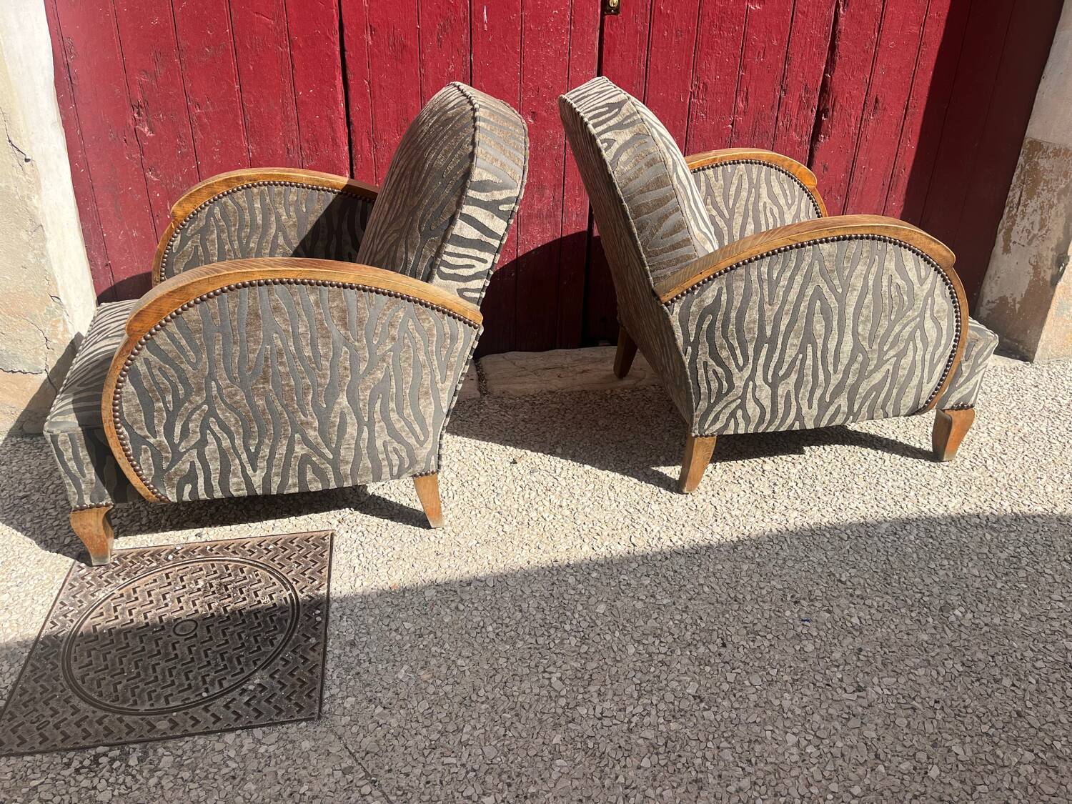 Pair of art deco armchairs
