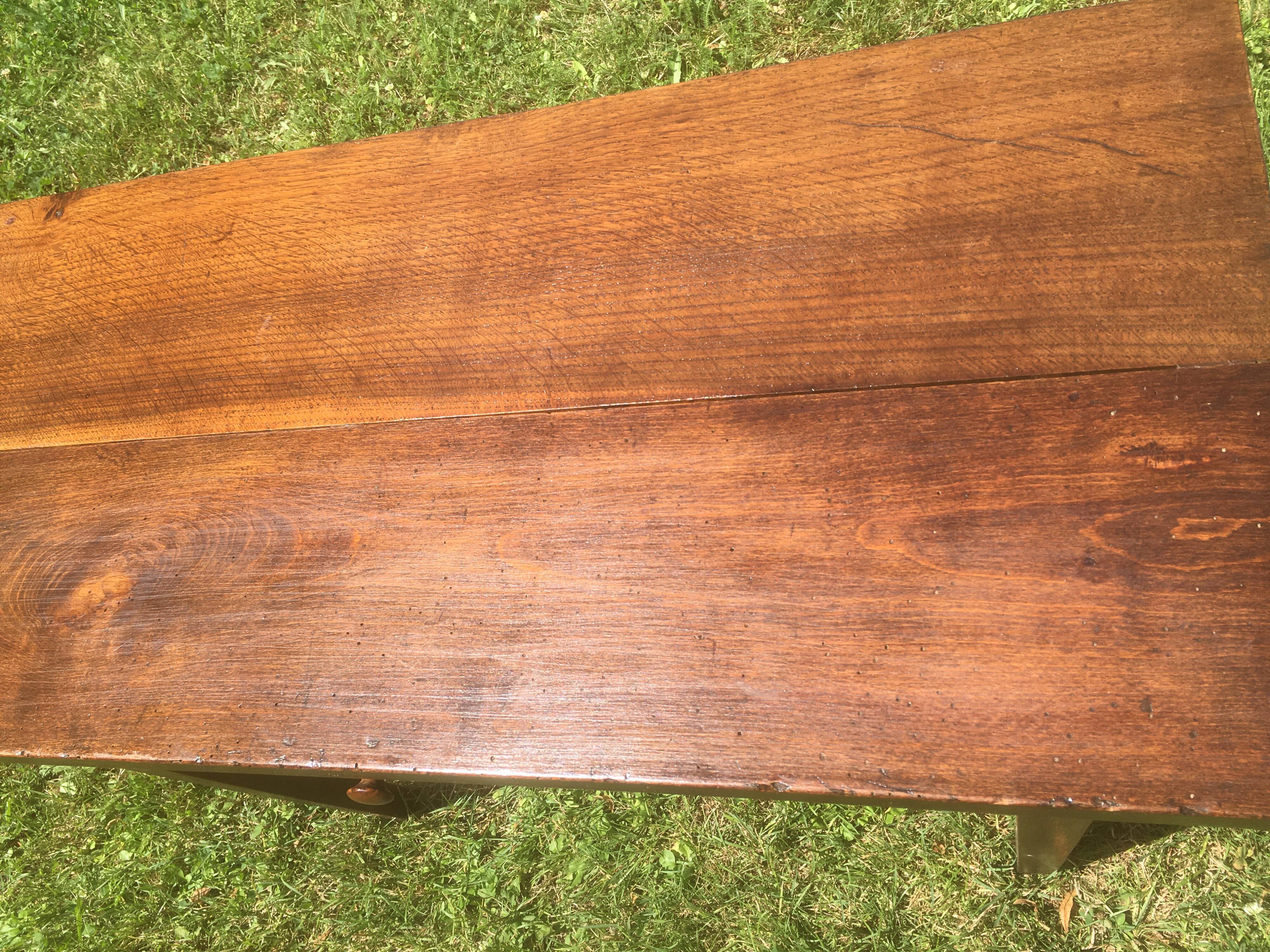 Side table with drawer in oak