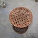 Table d'appoint diabolo vintage en rotin