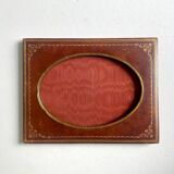 Cadre cuir ancien avec dorure dimensions du cadre 18 cm x 14 cm