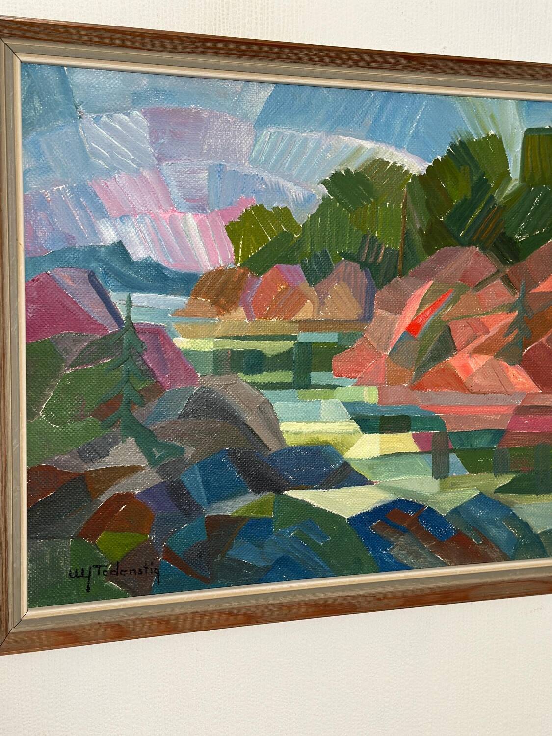 Swedish Oil on Canvas – “Autumn Landscape” by Ulf Tedenstig (1937–1999