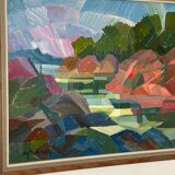 Swedish Oil on Canvas – “Autumn Landscape” by Ulf Tedenstig (1937–1999