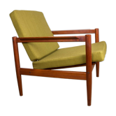 Danish Teak and fabric armchair by Børge Jensen & Sønner 1960