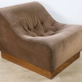 Vintage velvet armchair, 1970