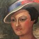 Oil on canvas portrait of a woman 20th century