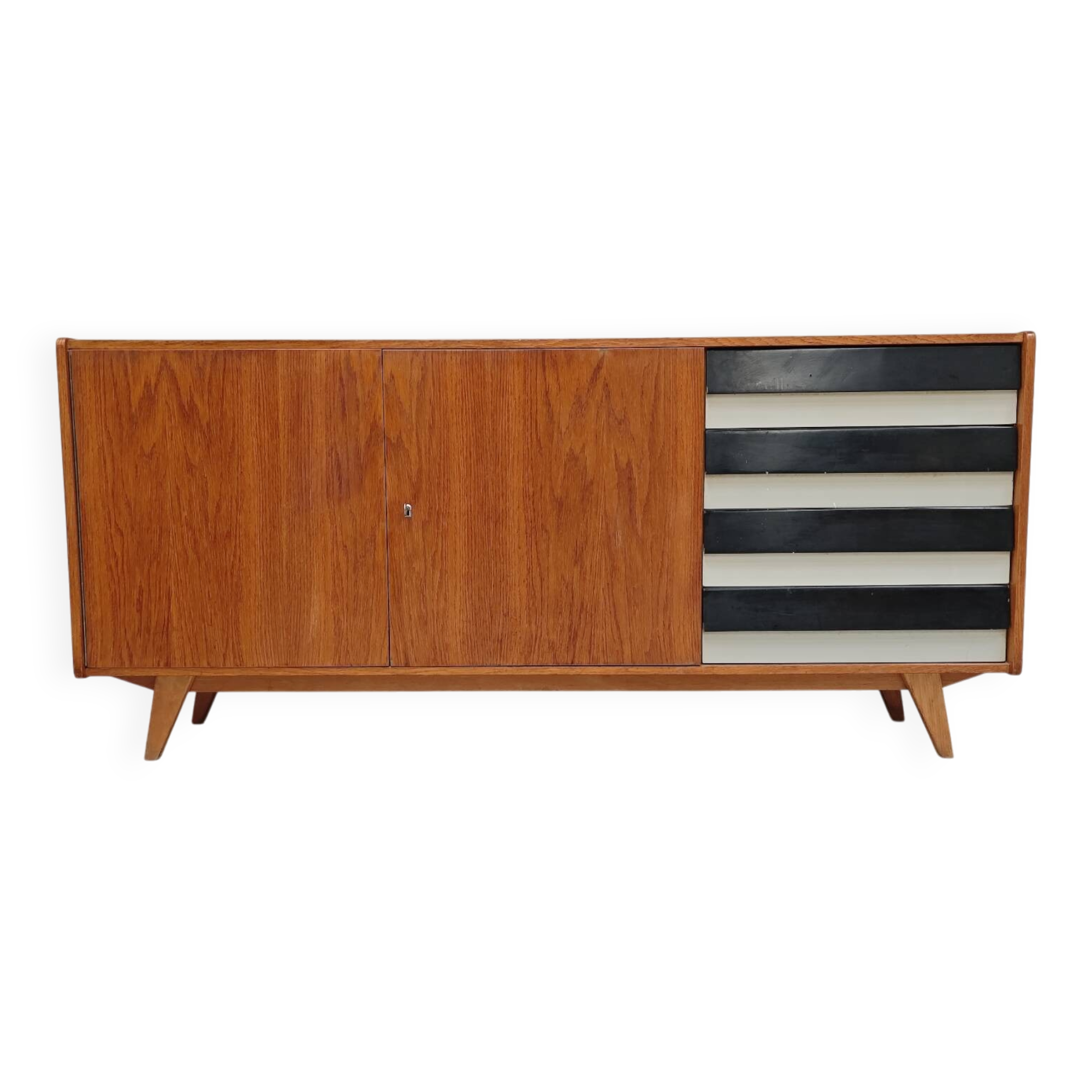 Enfilade U 460 black and white Jiri Jiroutek for Interiér Praha 1960