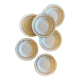 Set of 6 vintage hollow plates Moulin des Loups