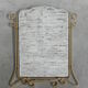 Vintage faceted mirror in aluminum frame 67x54cm