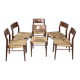 Teak Cane Chairs 351 Georg Leowald for Wilkhahn 1960s