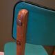 Ensemble de 5 chaises vertes vintage 50