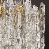 Large frosted glass chandelier from Murano by Kalmar, Austria, 1960s.