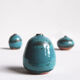 Trio of green miniature ceramics Antonio Lampecco