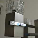 Cubic chandelier house sciolari 4 burners chrome 70s