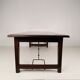 Large Spanish oak dining table with wrought iron bars – 20th century