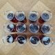 12 vintage Luminarc glasses in ruby red.