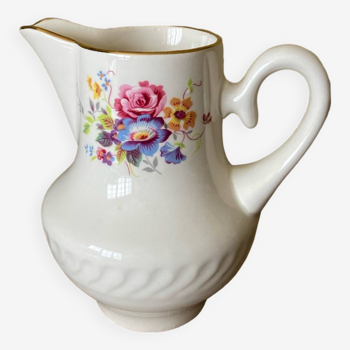 Milk jug, Gien, flower model