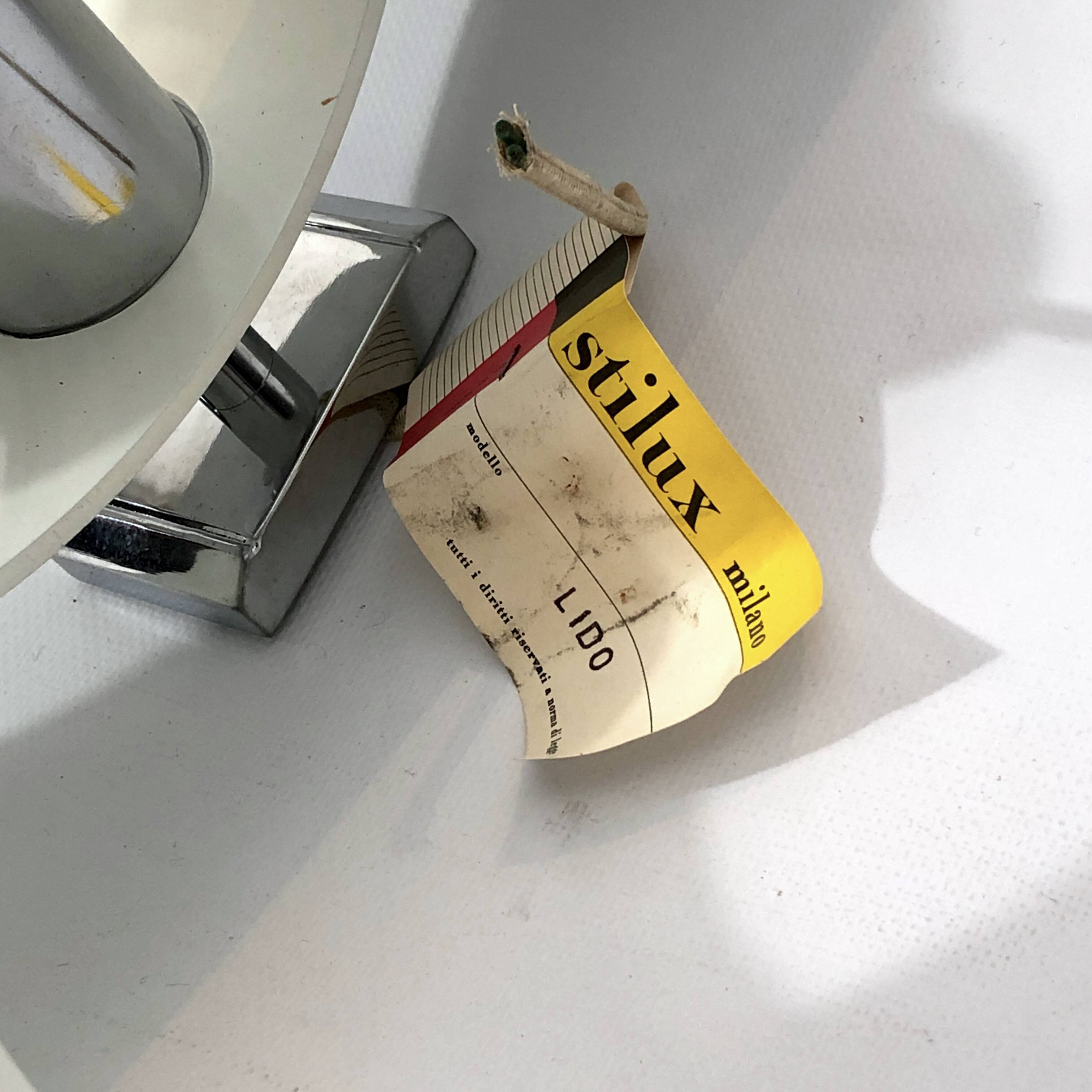 Stilux Milano Model Lido, pair of large sconces from 60s