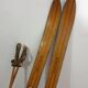 Old pair of wooden skis - vintage sport