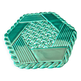 Varnished ceramic trivet from Vallauris and 2 bottle coasters.