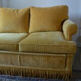Sofa velvet vintage mustard year 60