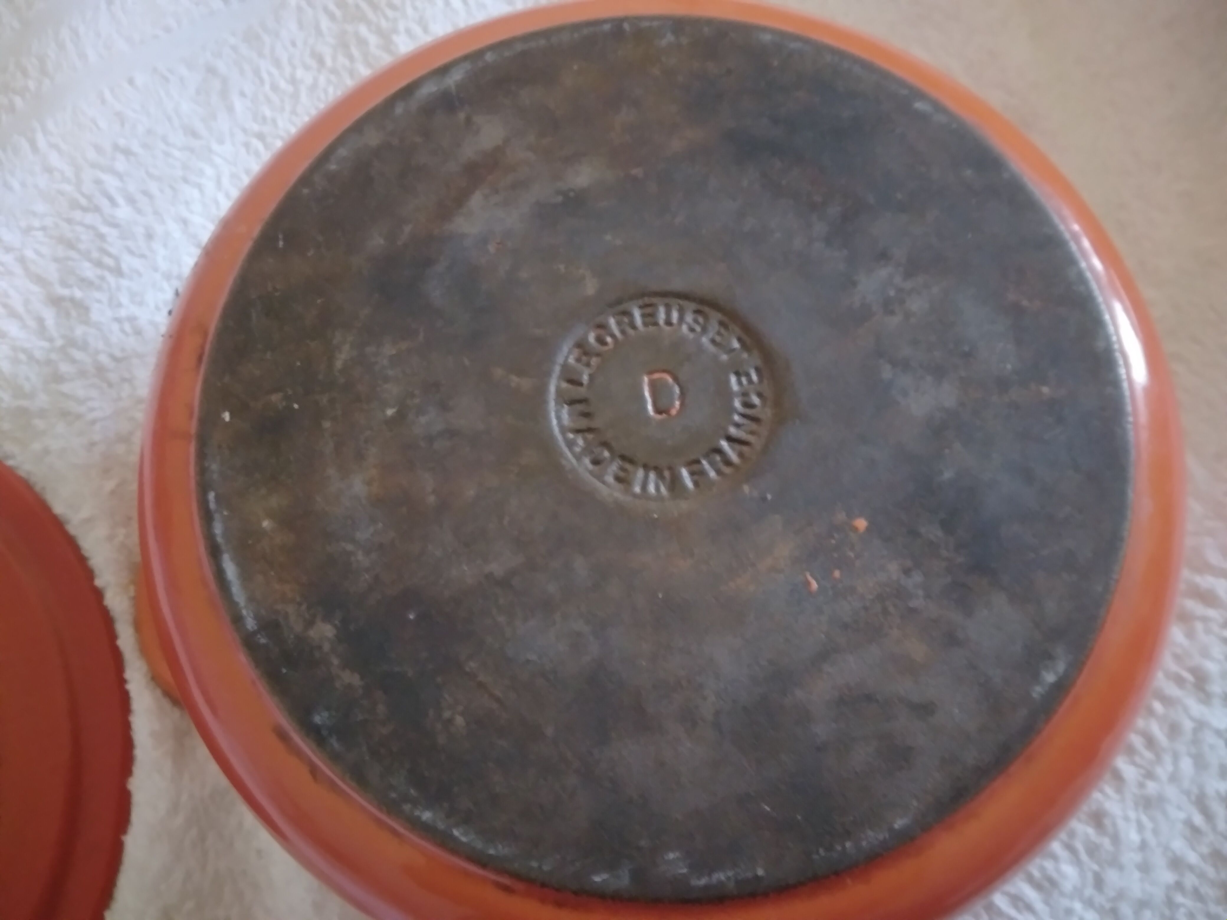 Cast iron casserole the vintage orange crucible