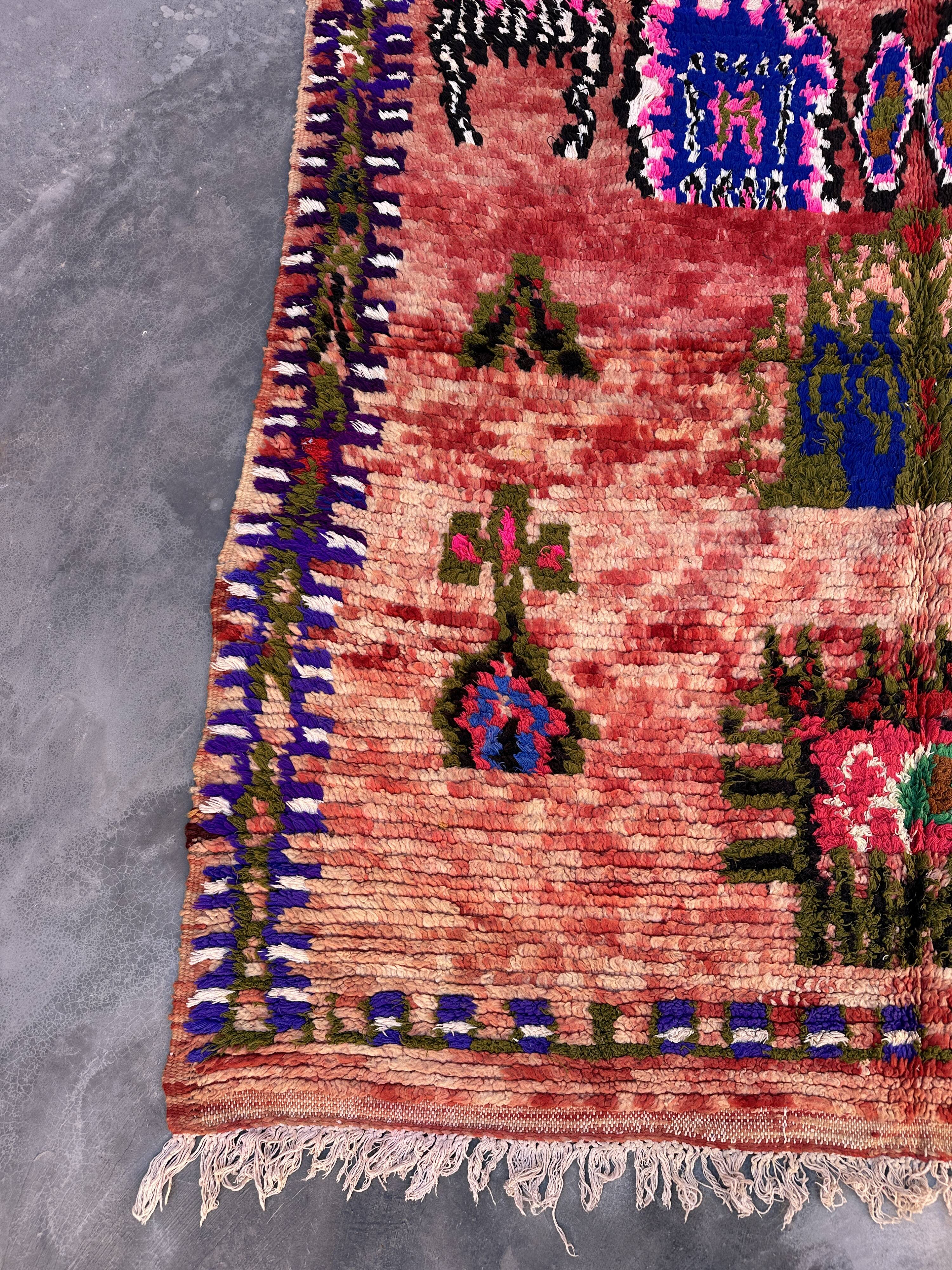 Colorful boujad Moroccan rug - 288 x 166 cm