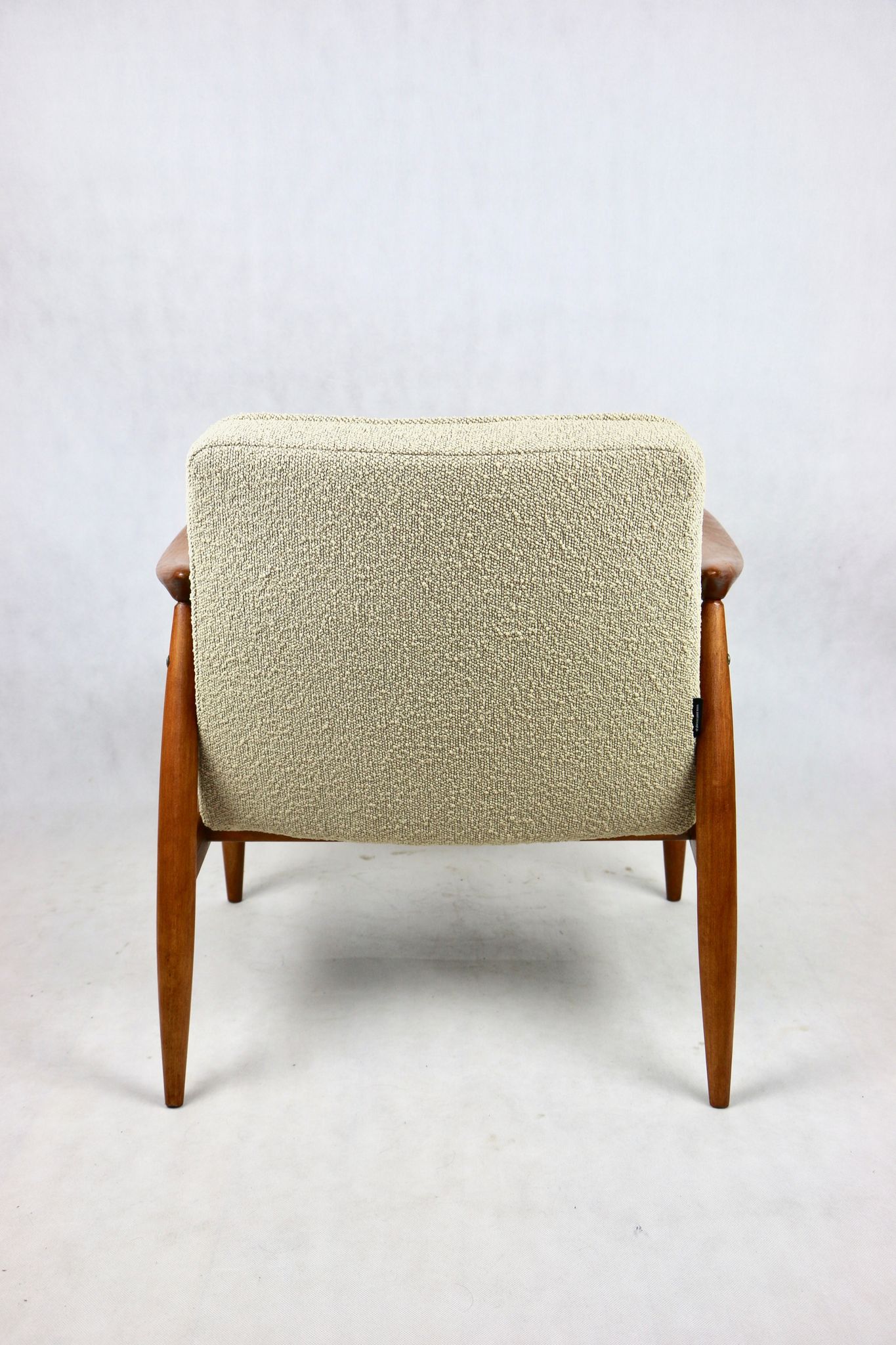 GFM 300-202 armchair in beige boucle by J Kedziorek 1970s