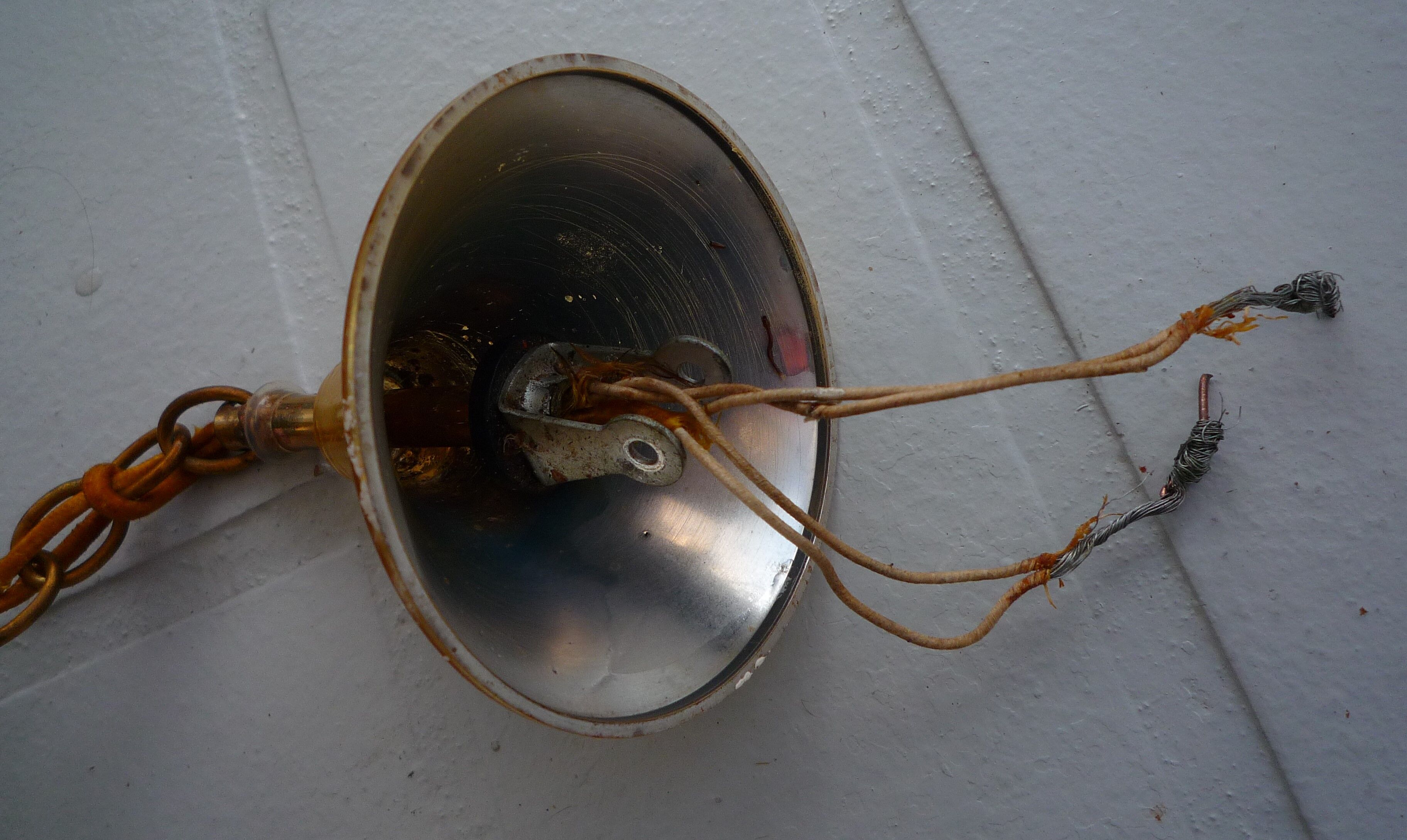 Suspension lamp 4 burners, plexiglass baroque style vintage 50-60s