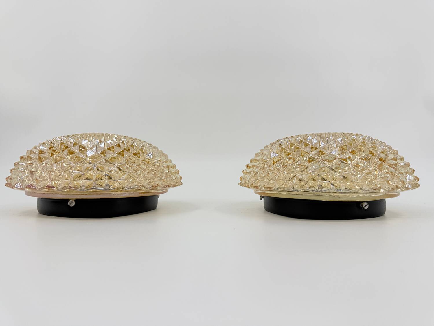 Vintage amber wall lights