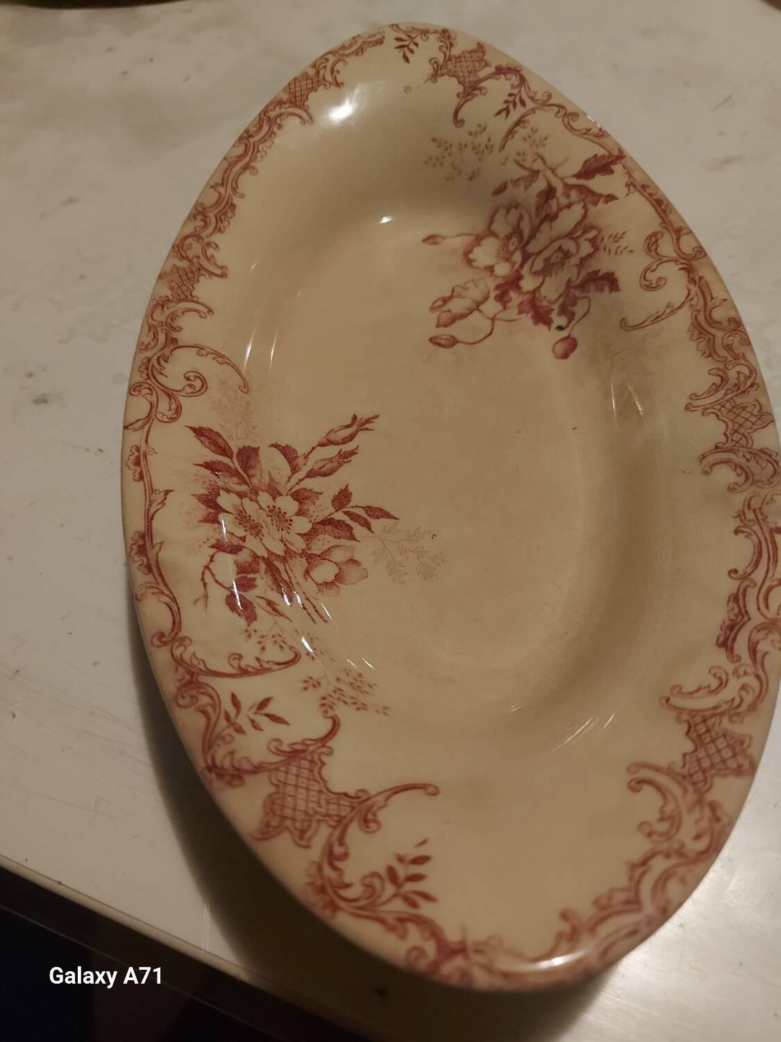 Old iron earthenware dish from Choisy le Roy
