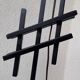 Black iron floor lamp