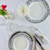 6 old creil and montereau hollow plates, Colbert service