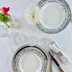 6 old creil and montereau hollow plates, Colbert service