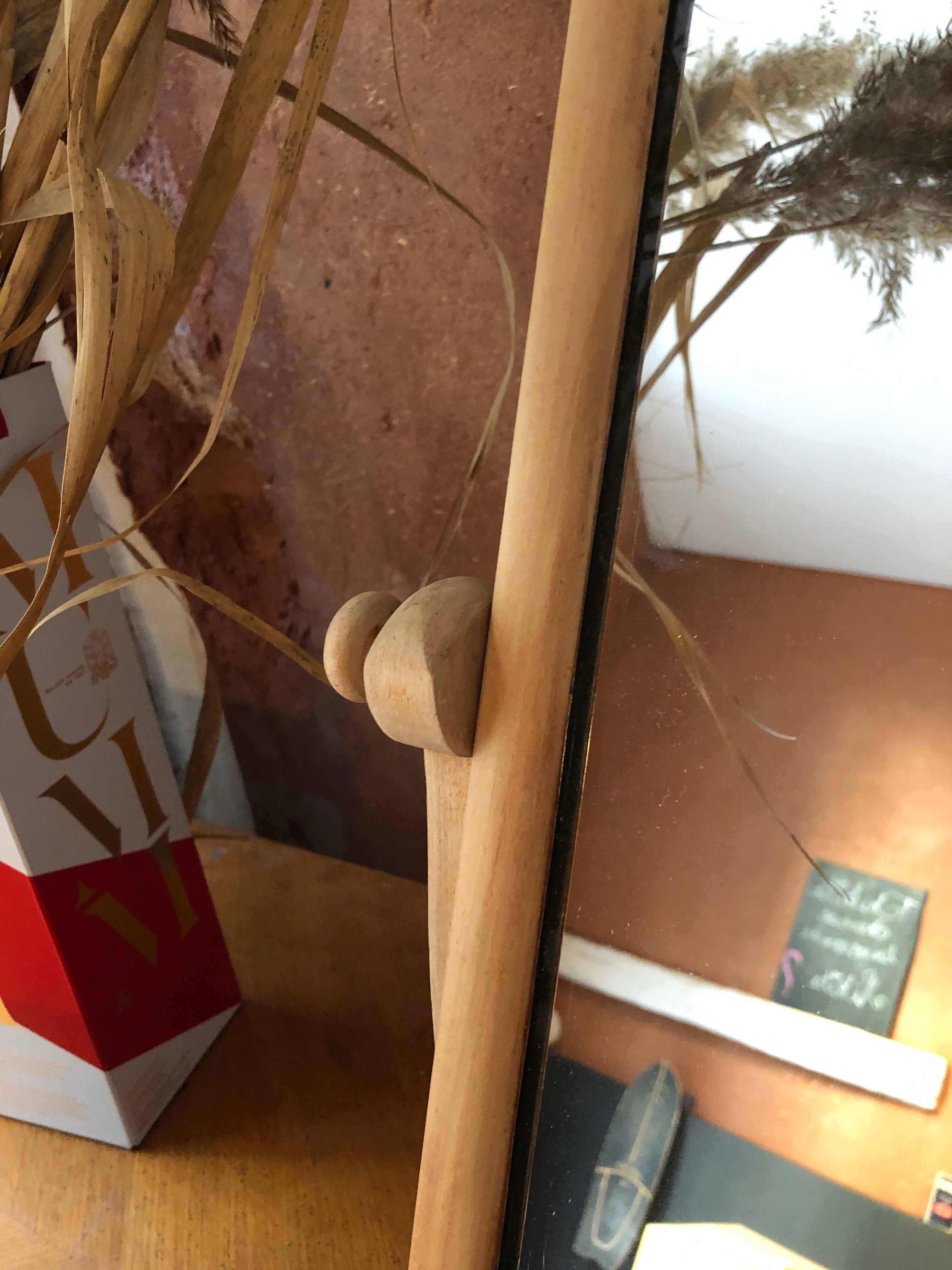 Mirror table psyche old hairdresser