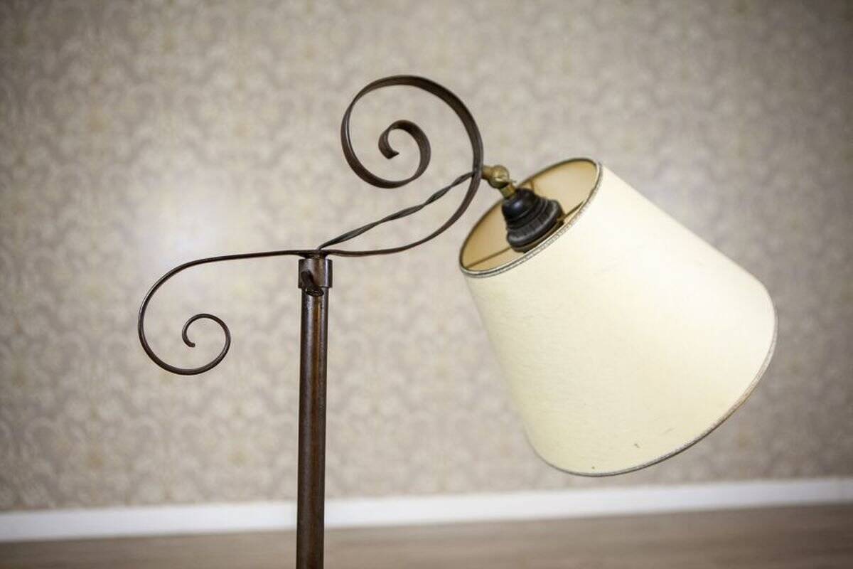 Metal Floor Lamp with Adjustable Head, Early 20th Century