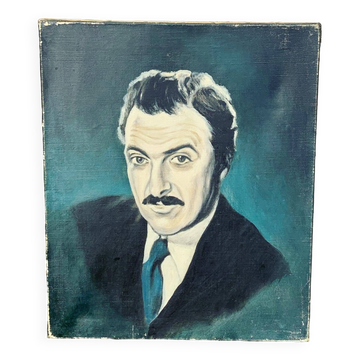Tableau portait d'homme, attribué à Roger Schmitt circa 1960