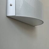 Vintage wall light, white lacquered metal, France 1980