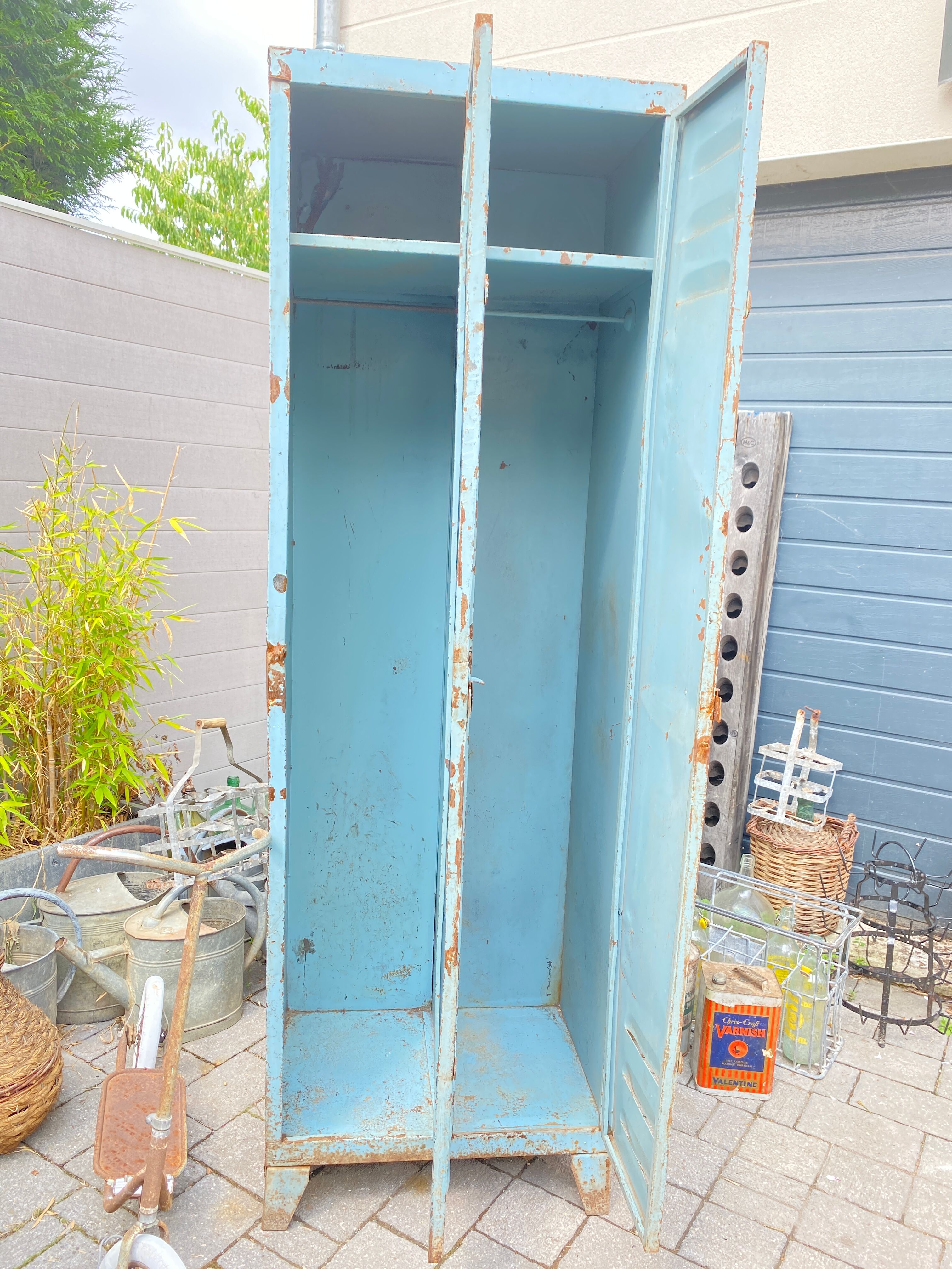 Vintage metal industrial wardrobe