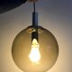 Vintage smoked glass pendant light from the 70s