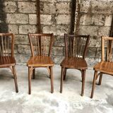 Série de 4 chaises bistrot Baumann N89