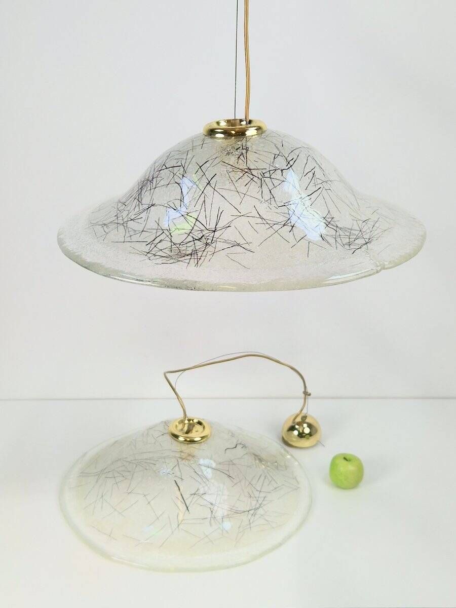 Vintage Murano Glass Pendant Lights from Kaiser-Leuchten, 1960s, Set of 2